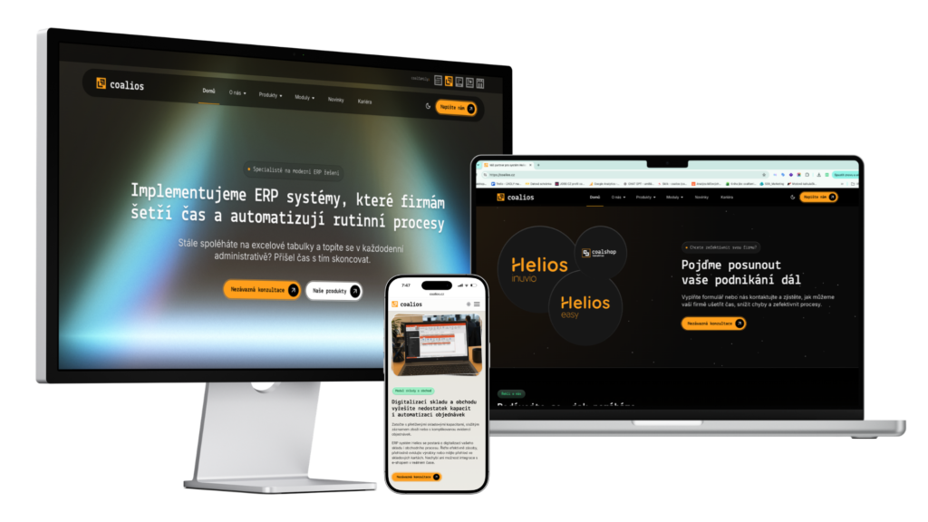 Jak jsme pro coalios vytvořili nový firemní web: design, copy, SEO, statické řešení a příprava obsahu pro AI vyhledávání. Podívejte se na celý proces.